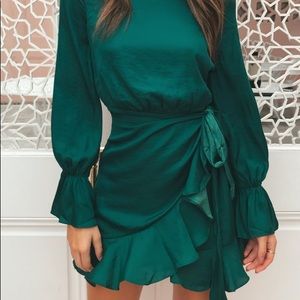 Emerald Tie Up Dress
